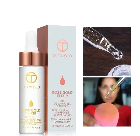 24k Rose Gold Elixir Face Oil - Moisturizing & Anti-Aging Skincare