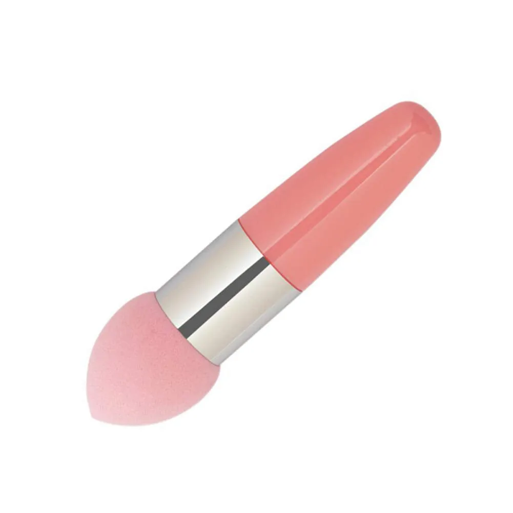 AKOAK Handle Sponge Puff Stick Wet and Dry Liquid Cream Foundation Liquid Concealer Puff Brush Stick Beauty Cosmetic Tool, Pack of 1 (Pink) pink