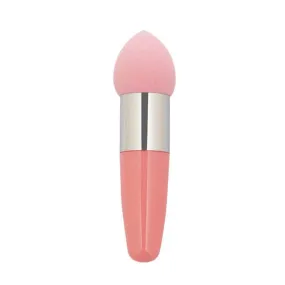 AKOAK Handle Sponge Puff Stick Wet and Dry Liquid Cream Foundation Liquid Concealer Puff Brush Stick Beauty Cosmetic Tool, Pack of 1 (Pink) pink