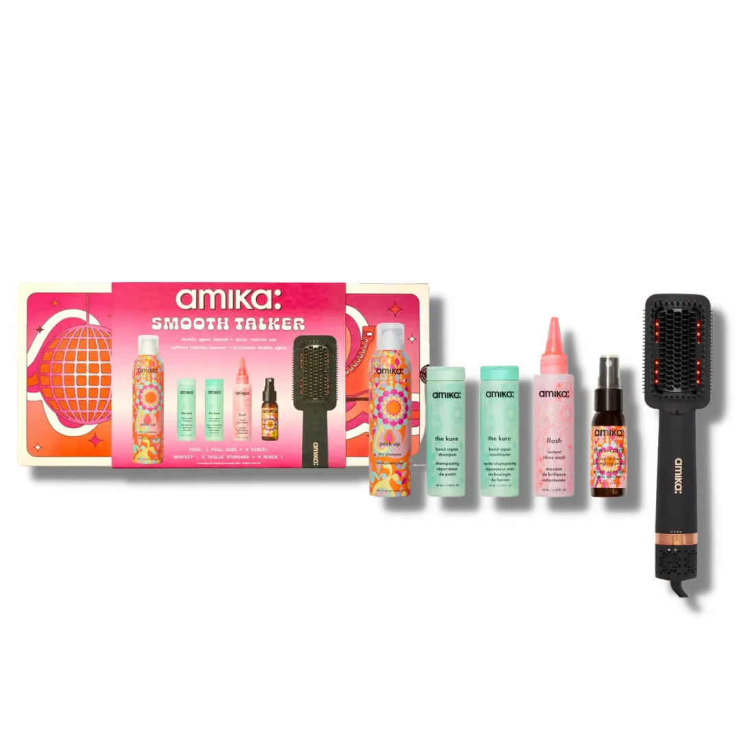 Amika Smooth Talker Double Agent Smooth   Shine Routine Set