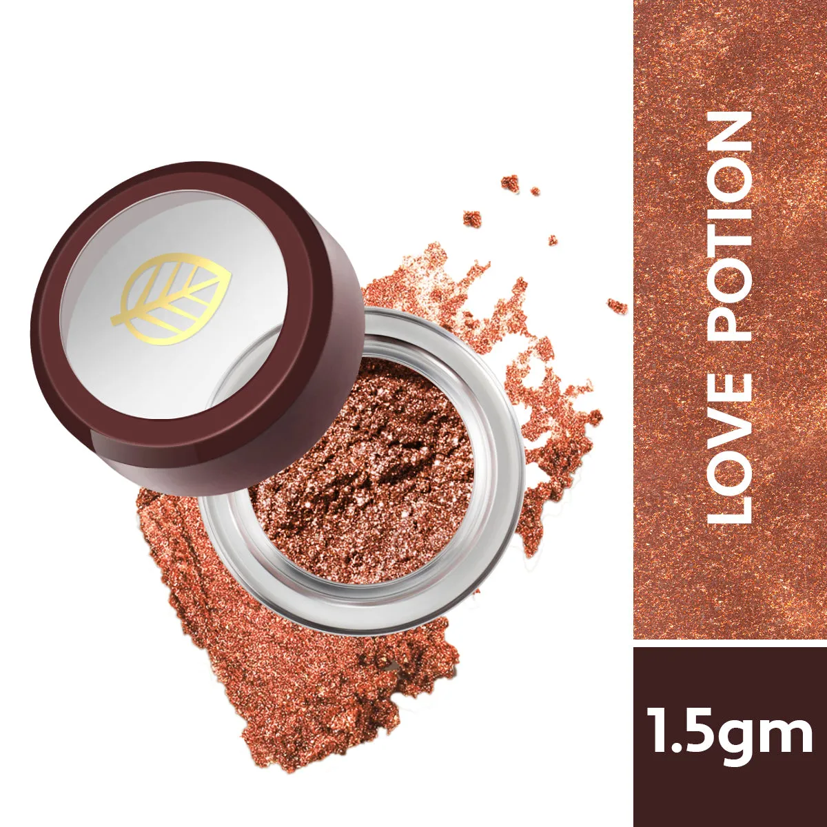 Biotique Natural Makeup Diva Glimmer Sparkling Eyeshadow, Amber Blaze, 1.5g