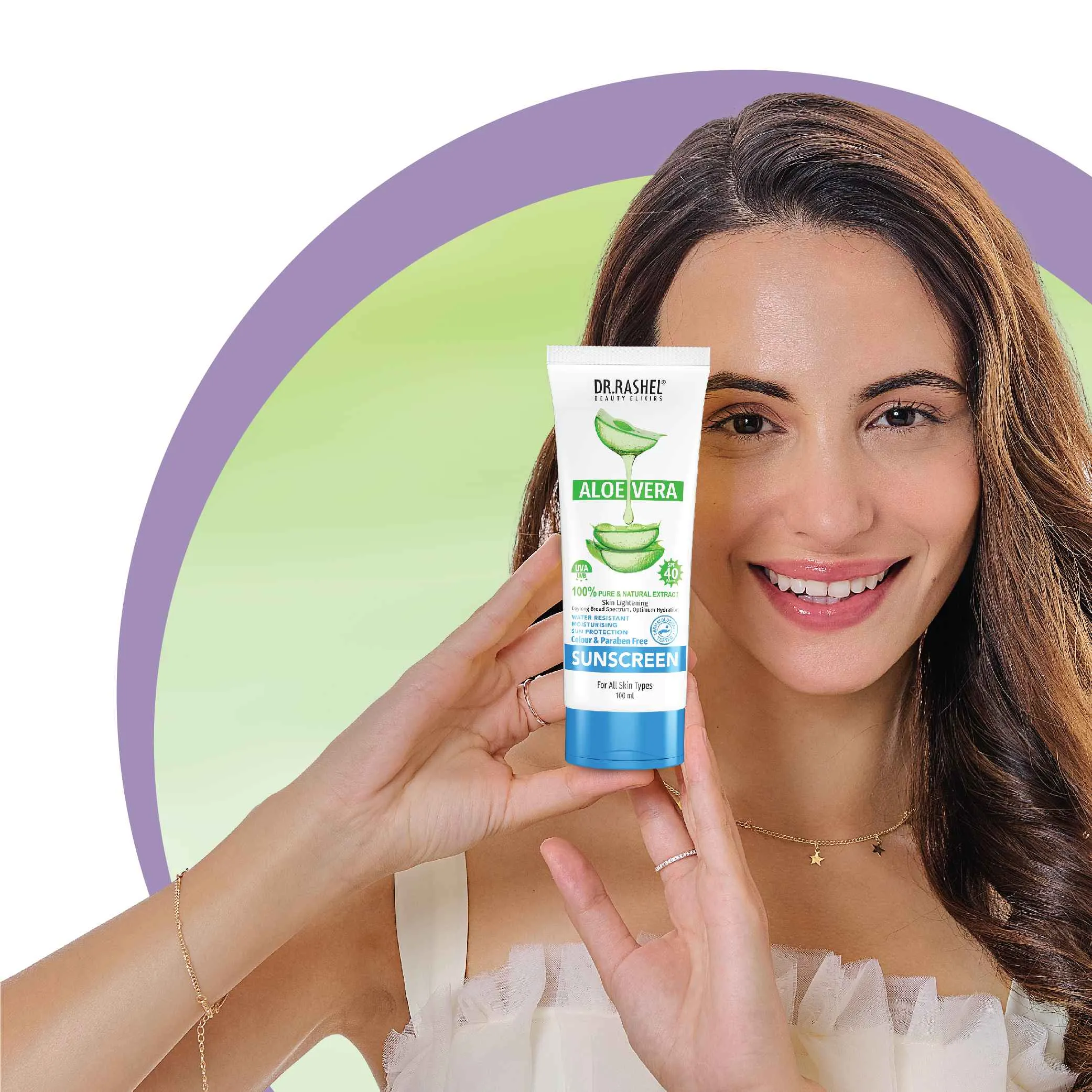 Dr.Rashel Aloe Vera Sunscreen Spf 40  (pa   ) - 100 Ml