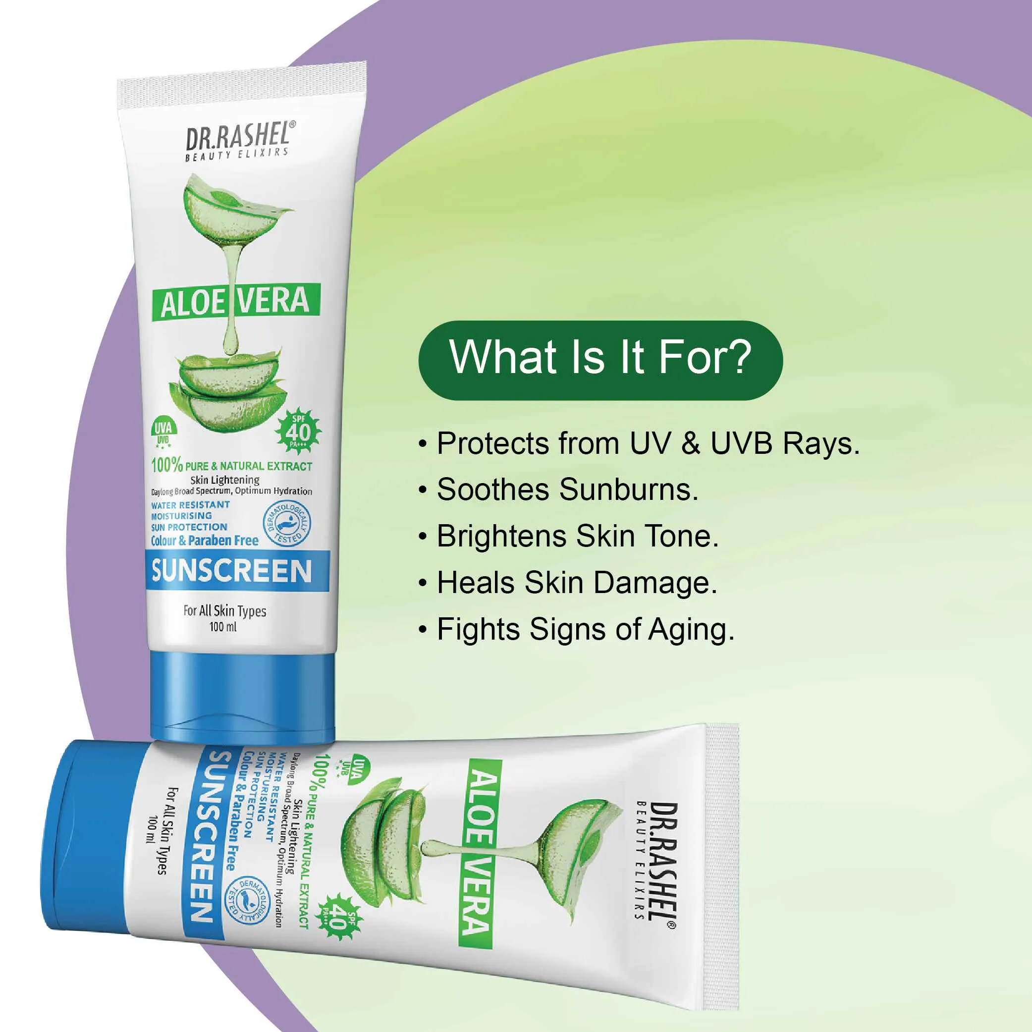 Dr.Rashel Aloe Vera Sunscreen Spf 40  (pa   ) - 100 Ml