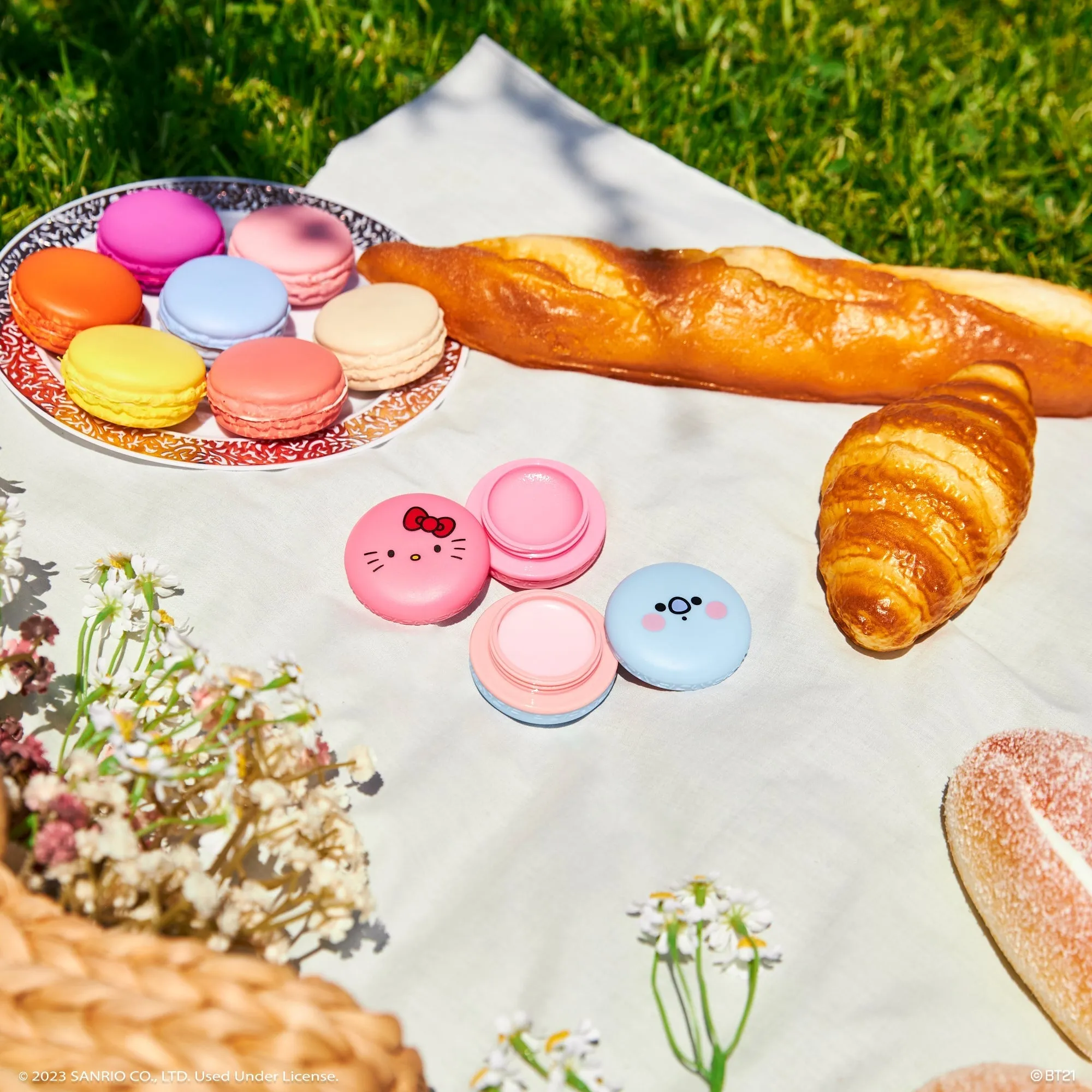 Hello Kitty & BT21 KOYA Moisturizing Macaron Lip Balm Duo