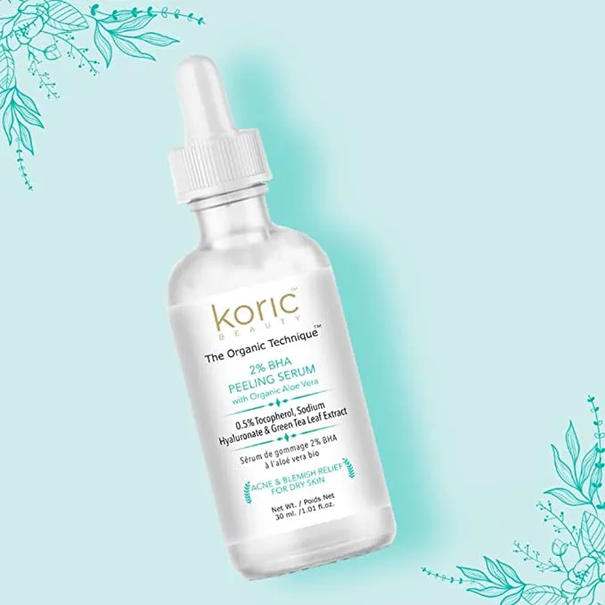 Koric Beauty 2% BHA Peeling Serum with Organic Aloevera (30ml)